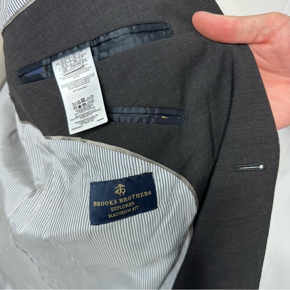 Brooks Brothers Explorer Madison Charcoal Blazer/Suit Jacket - Picture 4 of 11